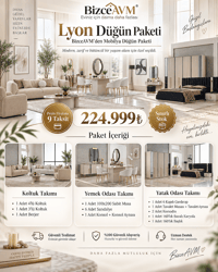 Lyon Mobilya Düğün Paketi