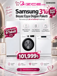 Samsung 3'lü Beyaz Eşya Düğün Paketi