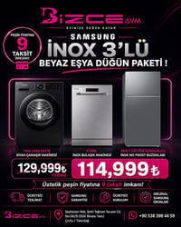 Samsung İnox 3'lü Beyaz Eşya Düğün Paketi