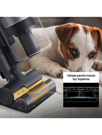 Samsung VS25C9754QG/TR Bespoke Şarjlı Dikey Süpürge, 250W Emiş Gücü, Dijital Invertör Motor