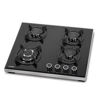 Simfer 3032 Emniyetli 4G Woklu Döküm Izgaralı Setüstü Cam Ocak Doğalgazlı