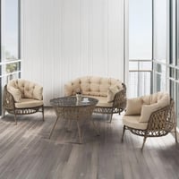 Viola 2+1+1 Cappucino Bahçe Balkon Oturma Koltuk Takımı