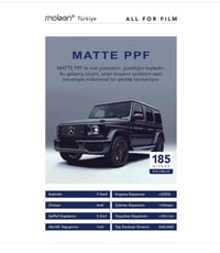 Moben Matte (Mat) Ppf Kaplama 185 Mikron (FİYAT SORUNUZ)