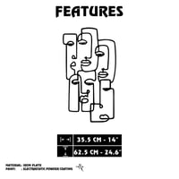 Abstract Faces – Soyut Durgun Bakışlı Metal Dekor, Boho Metal Duvar Tablosu, Figüratif Metal Dekor