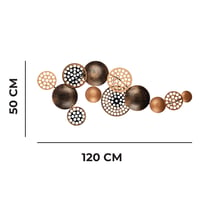 Cengiz M. İçin Özelleştirilmiş 50x120 CM Ölçülerinde Bronz Renkli Metal Duvar Dekoru