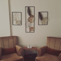 Çınar K. İçin Özelleştirilmiş İki Parça 32x45 cm Özel Ölçü Metal Yapraklı Duvar Dekoru