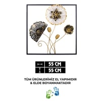 Flower Metal Duvar Dekorasyonu, Çiçekli Metal Duvar Panosu Tablosu, Ev Ofis Cafe Duvar Dekoru