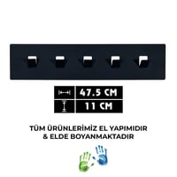 Harmoni el boyaması metal duvar askısı, dekoratif rustik askılık modeli