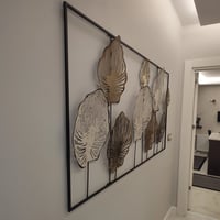Hülya Ç. İçin Özel Olarak Hazırlanmış Duvar Dekoru, 140x85 cm Boyutlarında, Büyük Boy Metal Duvar Tablosu, Özel Üretim Yaldızlı Tablo