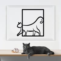 Kedi Figürlü Metal Duvar Tablosu | Modern, Sevimli ve Dekoratif Duvar Aksesuarı