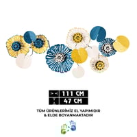 Ömer Ö. İçin Özel Olarak Üretilmiş, Özel Renklere Sahip Çiçek Motifli Kişiye Özel Metal Tablo