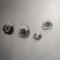 Semra Y. İçin Özel Üretilmiş, Antrasit Renkli, 4 Parça Metal Tablo Seti
