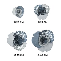 Semra Y. İçin Özel Üretilmiş, Antrasit Renkli, 4 Parça Metal Tablo Seti