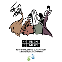 Zeynep K. İçin Yeniden Ölçülendirilmiş 58x48 cm Boyunda Müzik Temalı, Ahşap ve Metal Boho Duvar Dekoru