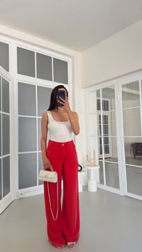 Kırmızı Yıkamalı Tencel Denim Pantolon GAUS-01786GAUSDENİM PANTOLONGAUS-01786