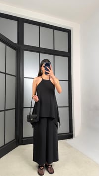 Siyah Örgü Askılı Tencel Tulum GAUS-01436GAUSTULUMGAUS-01436