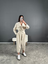 Elina Gabardin Kemer Detaylı Tulum GausTULUMGU004581