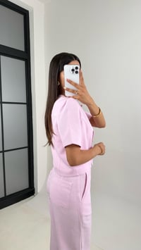 Pembe Önü Düğmeli Astarlı Yelek Cepli Pantolon İkili Keten Takım Gaus00670GausTAKIMGU1002547