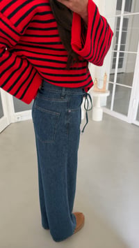 Koyu Mavi Beli Kuşaklı Tencel Denim Jean GAUS-02338GAUSDENİM PANTOLONGAUS-02338