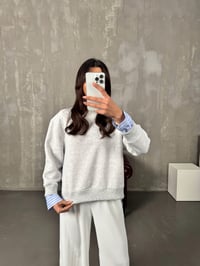 Jona Gri Gömlek Detaylı SweatGausSWEATSHIRTGU00904191