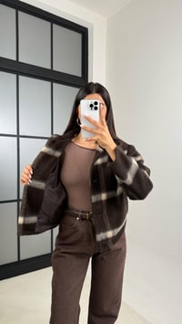 Acı Kahve Ekoseli Astarlı Yumuşak Dokulu Mont GAUS-00580GAUSMONTGAUS-00580