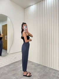 Antrasit  Beli Lastikli Cepli Harem Pantolon Gaus00308GausPANTOLONGU1001707