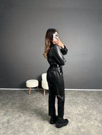 Siyah Deri Kemerli İçi Şardonlu Tulum GausTULUMGU002761