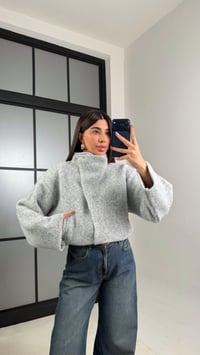 Gri Yumuşak Dokulu Çıtçıt Düğmeli Triko Hırka GAUS-01081GAUSHIRKAGAUS-01081