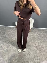 Gabby Acı Kahve Modal Kumaş İkili TakımGausTAKIMGU004741