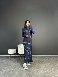 DK Mavi Eskitme Triko ElbiseGausELBİSEGU002569