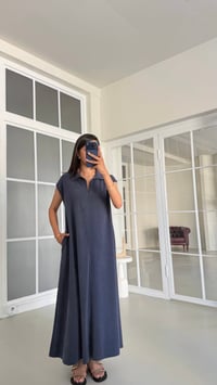 Lacivert OYS Model Polo Yaka Basic Elbise GAUS-01728GAUSELBİSEGAUS-01728