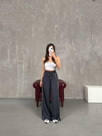 Antrasit Şeritli Modal Kumaş Eşofman Altı Gaus00180GausEŞOFMANGU1001421