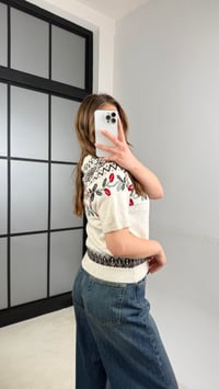 Gri Yumuşak Dokulu Desenli Kısa Kol Triko Kazak GAUS-01143GAUSKAZAKGAUS-01143