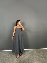 Olbi Antrasit Askılı Rahat ElbiseGausELBİSEGU008810