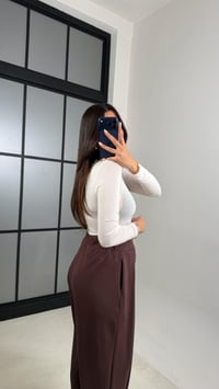 Kahve Beli Lastikli OYS Muadil Şalvar Modal Pantolon GAUS-00574GAUSPANTOLONGAUS-00574