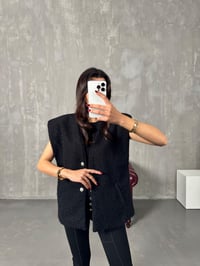 Ares Siyah Vatkalı Kırçıllı Astarlı YelekGausYELEKGU00903924