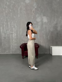 Sofya Bej Oysh Muadil Modal Kumaş Balon PantolonGausPANTOLONGU100221