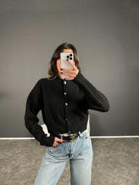 ZR Model Siyah Düğmeli HırkaGausHIRKAGU003076