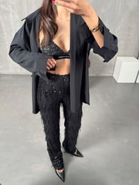 Siyah Payet Püsküllü PantolonGausPANTOLONGU00904247