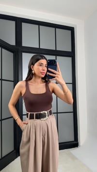 Vizon Kemerli Geniş Paça Pantolon GAUS-01339GAUSPANTOLONGAUS-01339