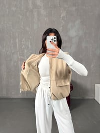 Exer Bej Fermuarlı Astarlı Kaşe YelekGausYELEKGU10036