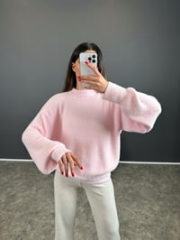 Pembe Yumuşak Dokulu Triko Kazak GausKAZAKGU004354