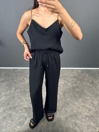 Lily Siyah Tensel Askılı Bluz Pantolon İkili TakımGausTAKIMGU008735