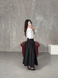 Vasco Siyah Massi Muadil Bel Detaylı Poplin EtekGausETEKGU100608