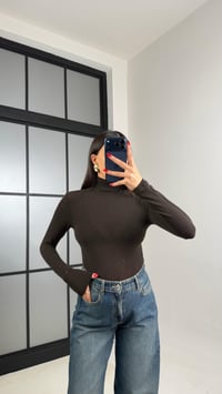 Acı Kahve Transparan Boğazlı Bluz GAUS-01061GAUSBLUZGAUS-01061