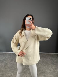 Life Ekru Oversize Düğmeli Premium Hırka GausHIRKAGU004077