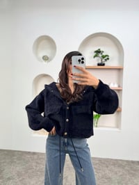 Guka Siyah Sakallı Kapüşonlu Cepli Premium HırkaGausHIRKAGU00903587