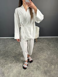 Diore Pinterest Beyaz Yandan Bağlamalı İkili Takım GausTAKIMGU007205