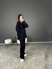 Lacivert Fitilli Polo Yaka Triko TakımGausTAKIMGU002433