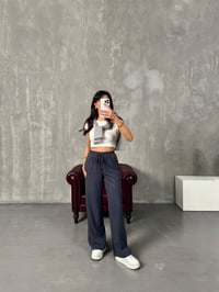 Parisian Antrasit Tensel Muadil Beli Lastikli PantolonGausPANTOLONGU00904067